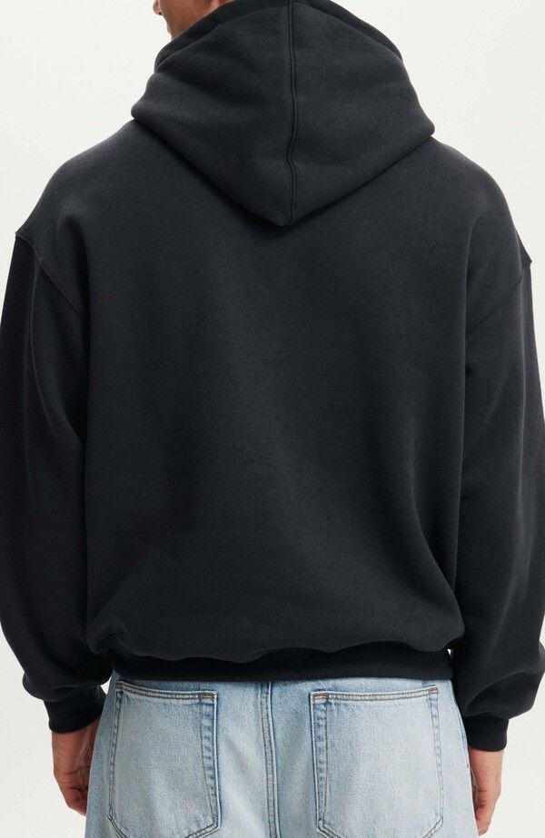 コットンオン メンズ アウター パーカー・スウェット Cotton Mens Box Fit Hoodie Washed Black ブラック コットンオン メンズ アウター パーカー・スウェット Cotton Mens Box Fit Hoodie Washed Black ブラック