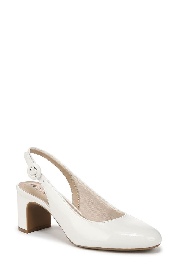 ライフストライド レディース シューズ ヒール サンダル LifeStride Tia Slingback Sandal White ホワイト