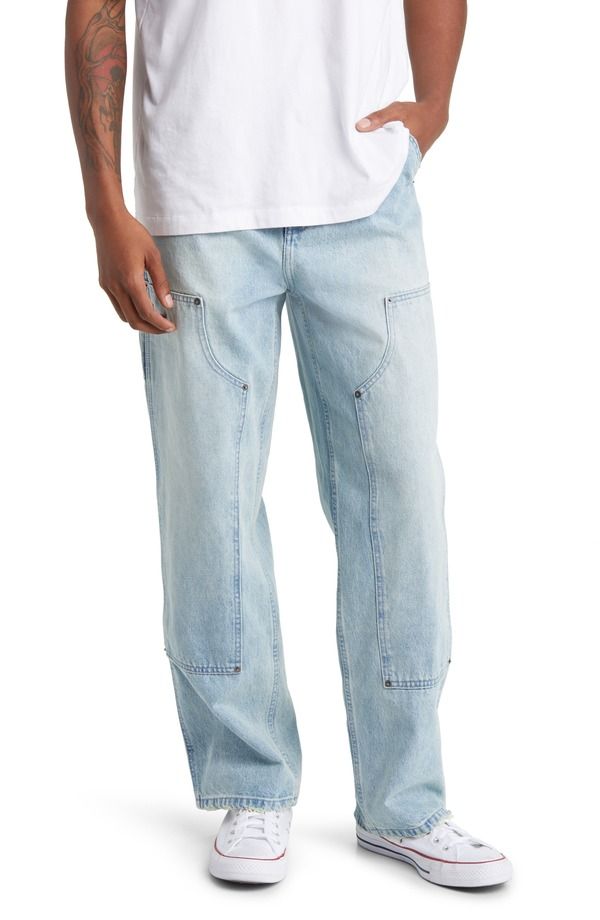 エルウッド メンズ ボトムス デニムパンツ リラックスフィット Elwood Relaxed Fit Denim Carpenter Pants Light Indigo インディゴ