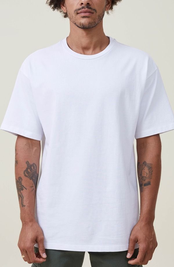 コットンオン メンズ トップス Tシャツ Cotton Mens Box FitShirt White ホワイト