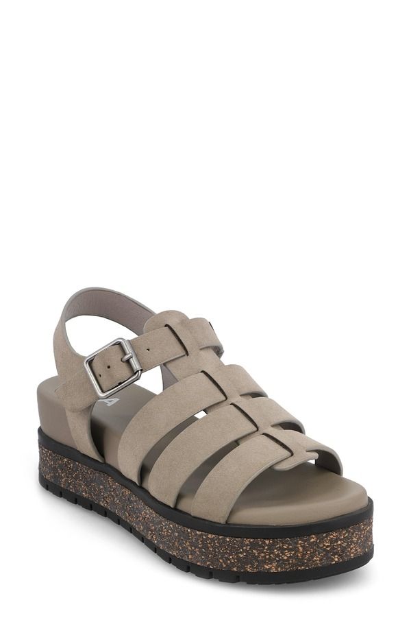 ミア レディース シューズ サンダル プラットフォーム MIA Kaja Platform Fisherman Sandal Taupe トープ