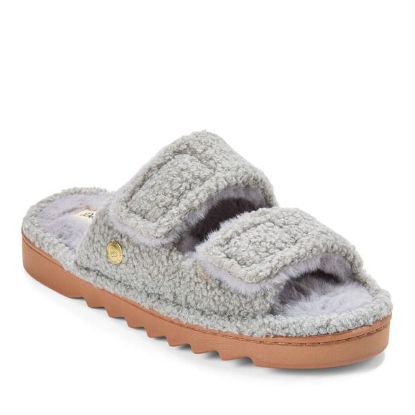 ディアフォームズ レディース シューズ サンダル DEARFOAMS Regina Teddy Double Band Slide Slipper Sleet