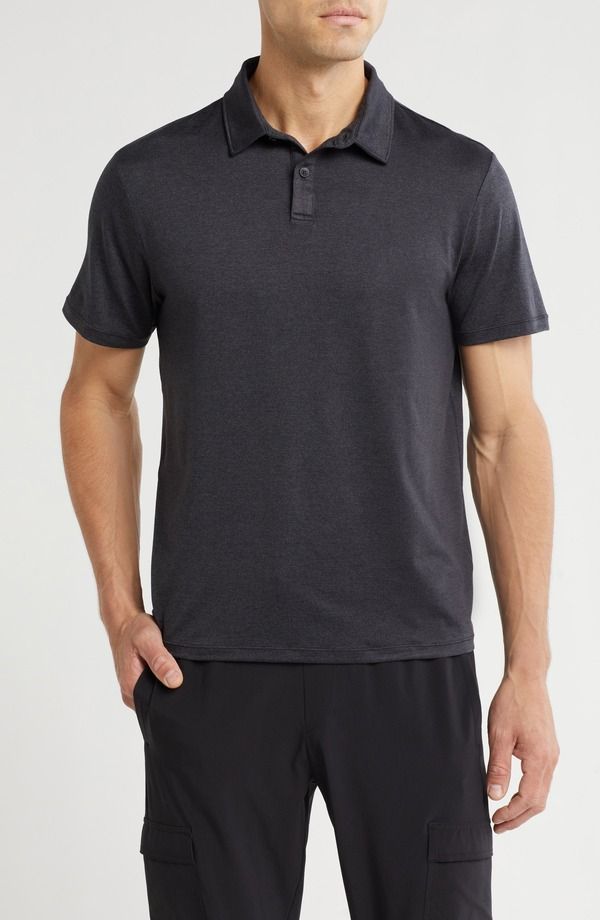 ゼラ メンズ トップス ポロシャツ Zella Dynamic Train Polo Grey Dark Charcoal Heather チャコール