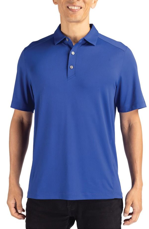 カッターアンドバック メンズ トップス ポロシャツ Cutter Buck Forge Recycled Blend Polo Tour Blue ブルー