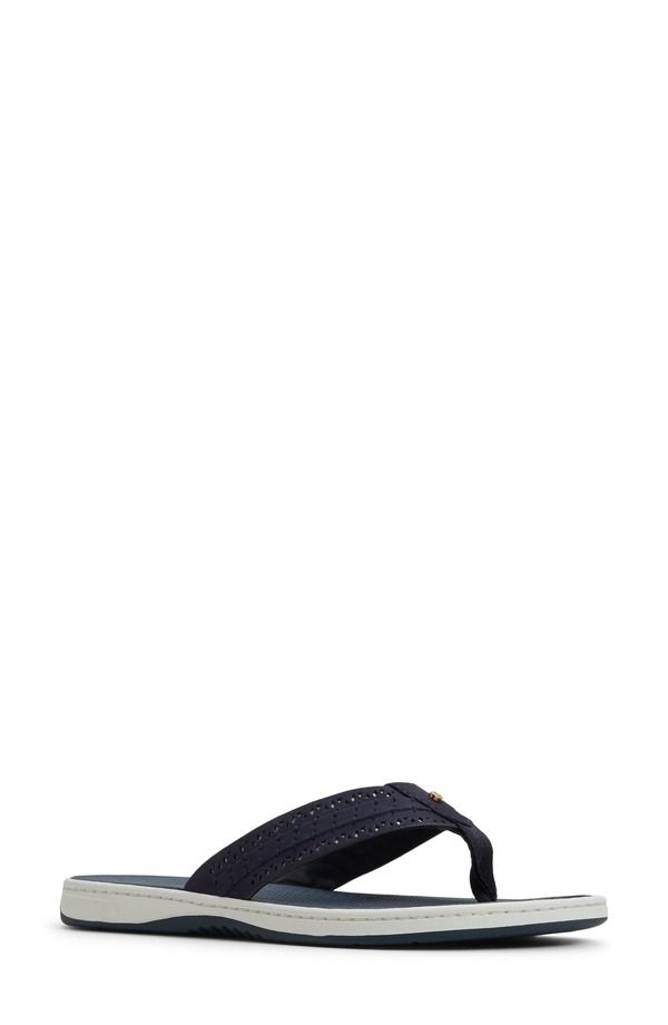 スペリー レディース シューズ サンダル Sperry Seafish 3 Perforated Flip Flop Navy ネイビー