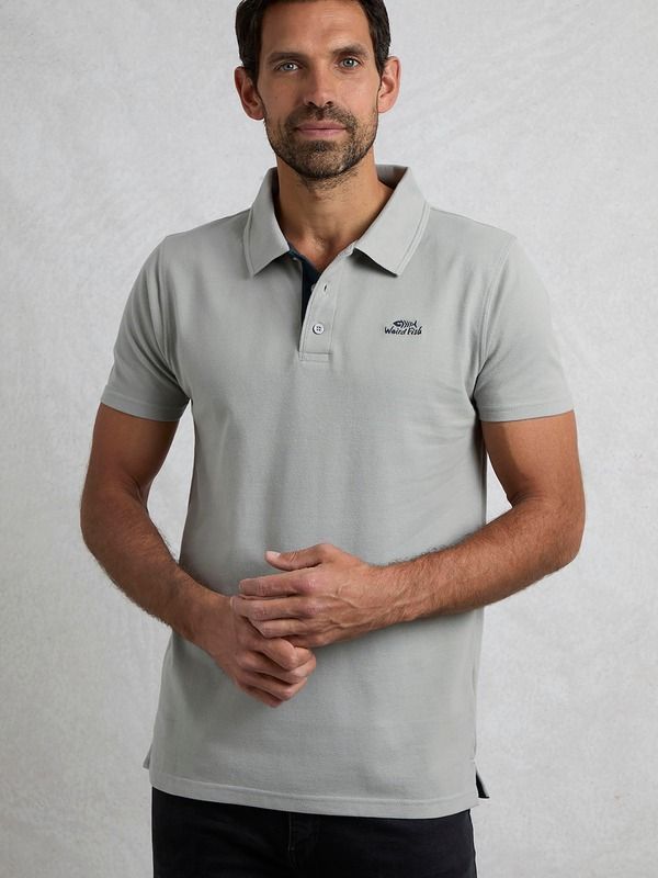 ウィアードフィッシュ メンズ トップス ポロシャツ Weird Fish Miles Pique Polo Limestone