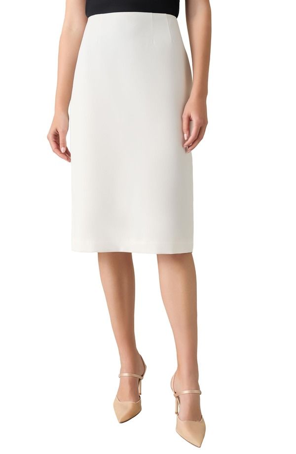 カスパール レディース ボトムスカート ひざ丈 KASPER Classic Below Knee Length Skirt Vanilla Ice