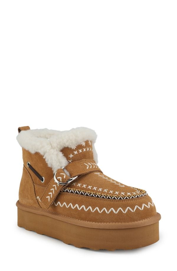 ヴィンテージハバナ レディース シューズ ブーツ・レインブーツ Vintage Havana Grand Faux Fur Lined Bootie Chestnut Suede