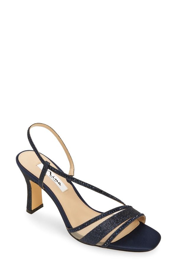ニナ レディース シューズ ヒール サンダル Ninabbi Slingback Sandal New Navy ネイビー