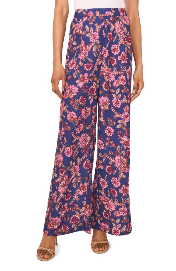 ヴィンスカムート レディース ボトムス レギンス ワイドレッグ フラワー柄 パンツ フラワー Vince Camuto Floral Wide Leg Pants Deep Sky