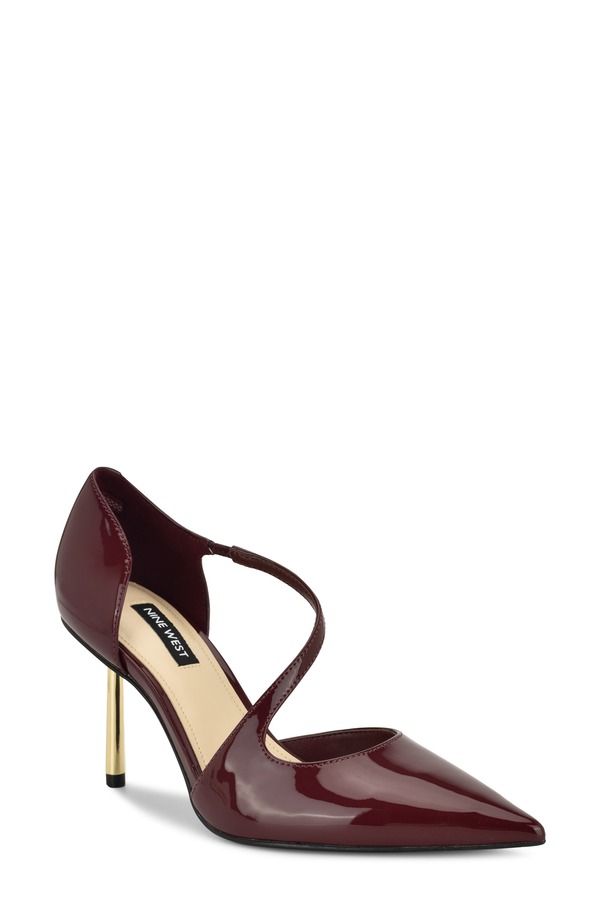 ナインウェスト レディース シューズ ヒール Nine West Dolen Pointed Toe Pump Dark Red レッド