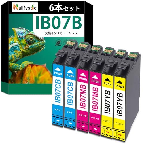 エプソン IB07 互換インクカートリッジ IB07CL4B マウスインク 大容量タイプ 互換インク IB07B IB07CB IB07MB IB07YB 各2本 合計6本 インクカートリッジ 対応機種：EPSON PX-M6010F PX- ca12e46a