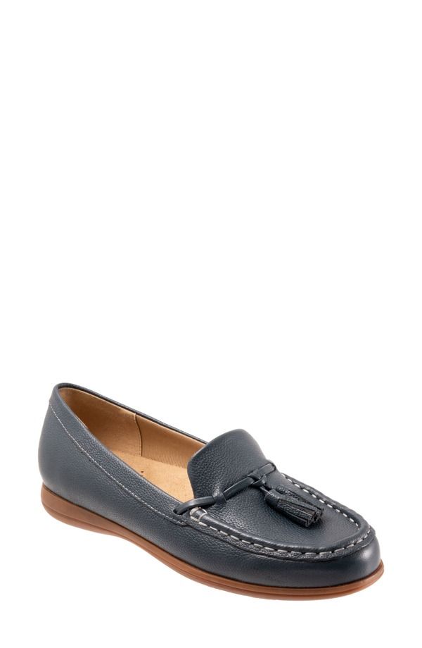 トロッターズ レディース シューズ スリッポン・ローファー Trotters Dawson Tasseloafer Navy Leather ネイビー