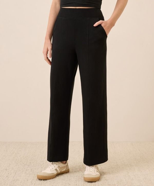 パクト レディース ボトムス レギンス ワイドレッグ コットン Pact Organicotton Airplane Pintuck Wide Leg Pant Black ブラック