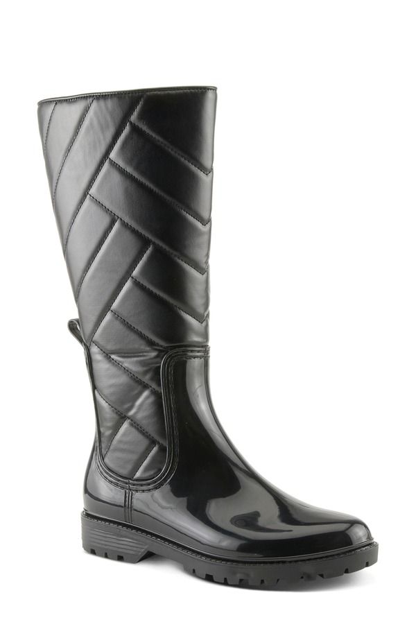 スプリングステップ レディース シューズ ブーツ・レインブーツ キルティング Spring Step Maiza Waterproof Quilted Rain Boot Black ブラック