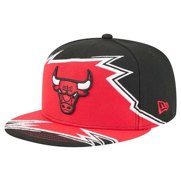 ニューエラ メンズ アクセサリー 帽子 Mens New Era BlackRed Chicago Bulls Break 59FIFTY Fitted Hat Black ブラック