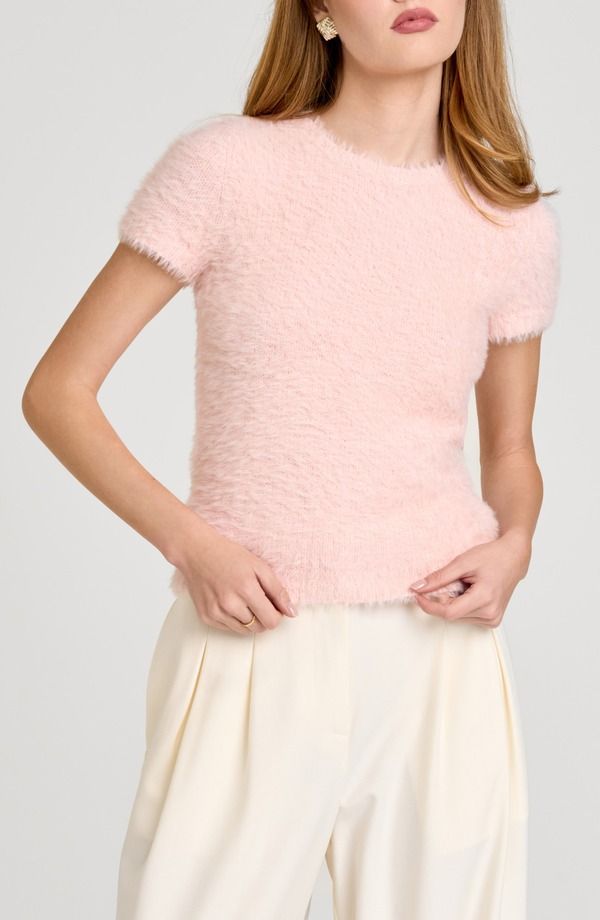 ワイフ レディース アウター パーカー・スウェット セーター WAYF Hannah Short Sleeve Sweater Tea Rose