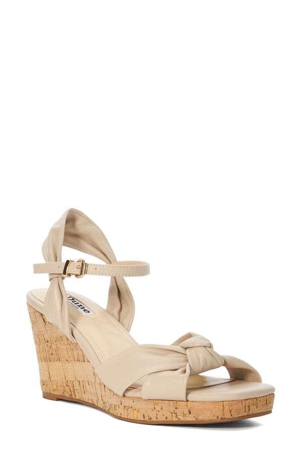 デューンロンドン レディース シューズ ヒール プラットフォーム サンダル アンクル Dune London Kaino Ankle Straplatform Wedge Sandal Ecru エクリュ