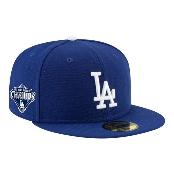 ニューエラ メンズ アクセサリー 帽子 Mens New Era Royalos Angeles Dodgers BacktoBack Champions Diamond Side Patch 59FIFTY Fitted Hat Royal