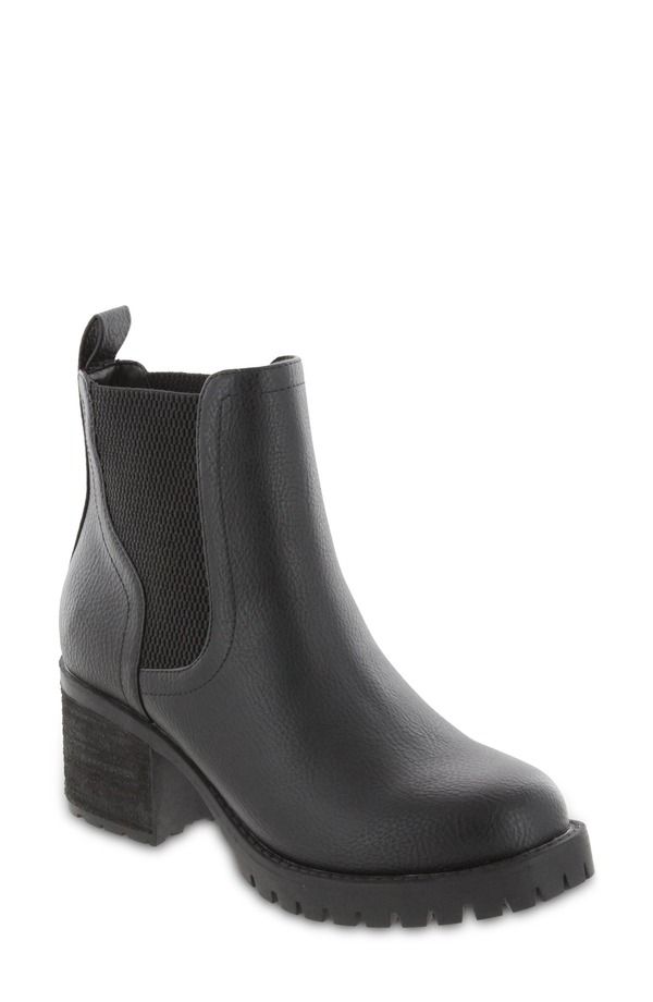 ミア レディース シューズ ブーツ・レインブーツ チェルシーブーツ チェルシー MIA Jonna Lug Sole Chelsea Boot Black Text ブラック
