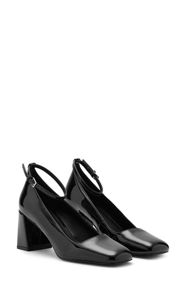 マンゴ レディース シューズ ヒール アンクル MANGO Ankle Strap Heel Black ブラック