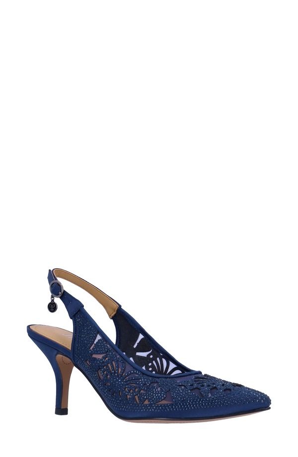 ジェイレニー レディース シューズ ヒール J Rene Vanani Slingback Pointed Toe Pump Navy ネイビー