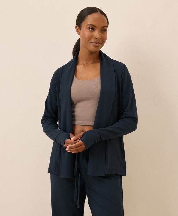 パクト レディース アウター パーカー・スウェット コットン カーディガン Pact Luxessential Swing Cardigan Made With Organicotton Midnight Blue ブルー