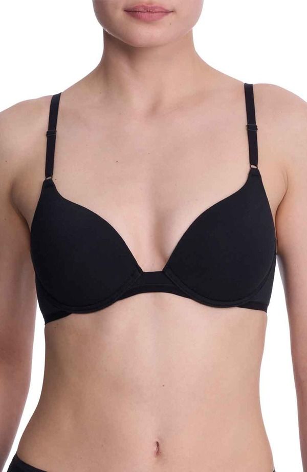ナトリ レディース トップス Tシャツ コットン Natori Bliss Cotton Covertible TShirt Bra Black ブラック