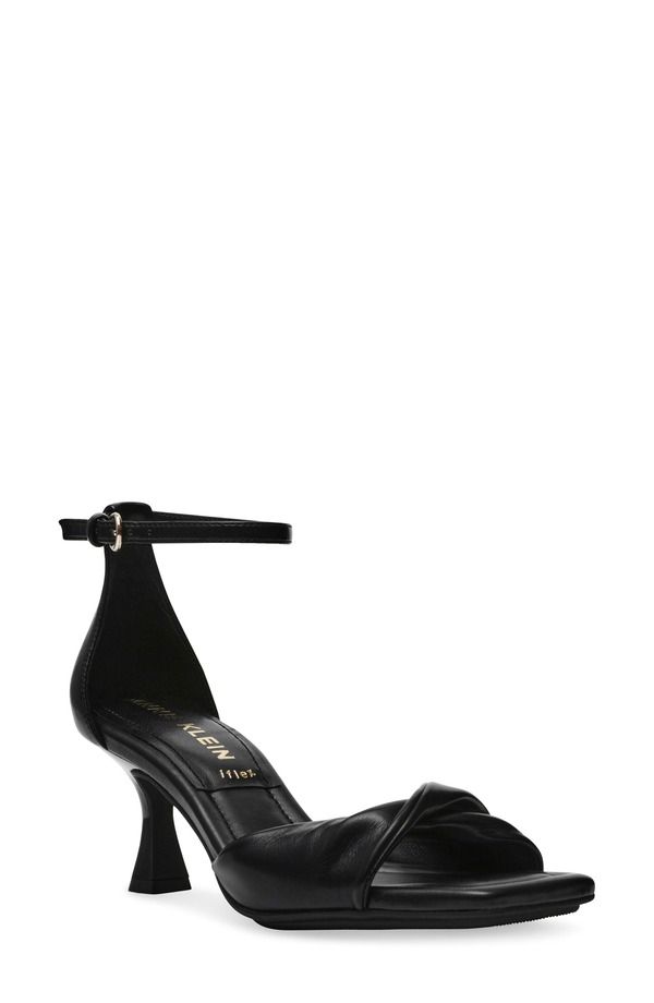 アンクライン レディース シューズ ヒール サンダル アンクル Anne Klein Jessie Ankle Strap Sandal Black Smooth ブラック