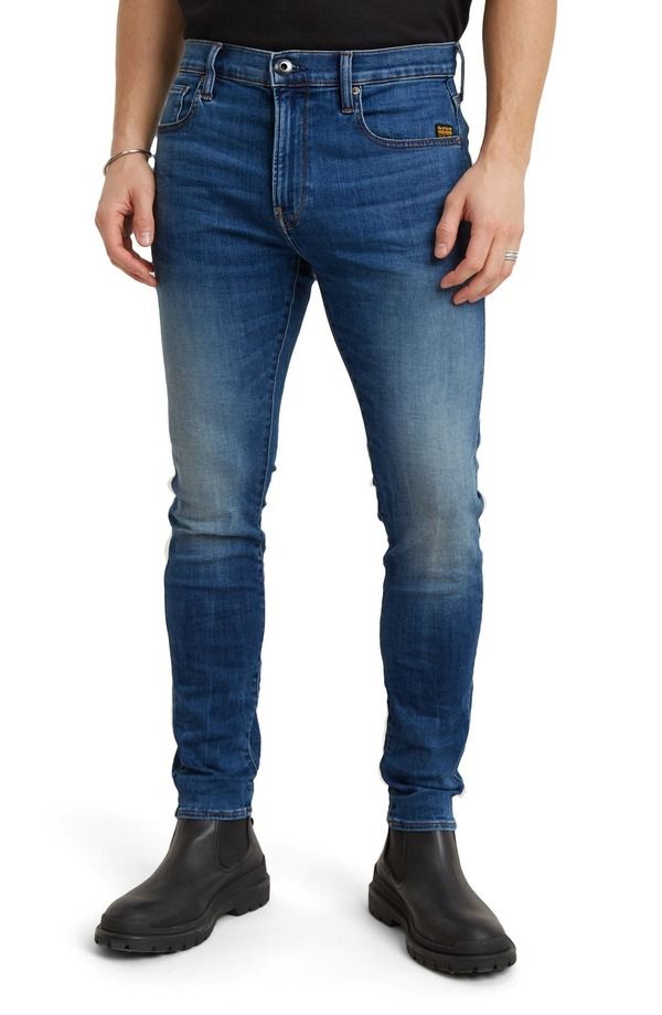 ジースター メンズ ボトムス デニムパンツ ジーンズ GSTARevend Skinny Jeans Medium Indigo Aged インディゴ