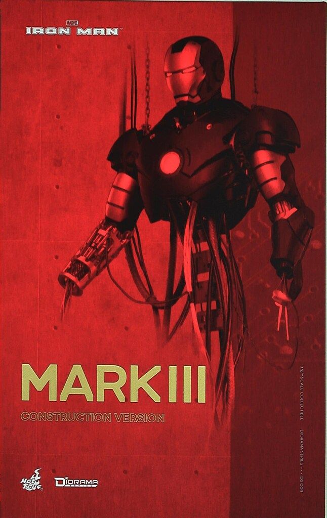 HOTTOYS MOVIE MASTERPIECE DIECAST IRON MAN MARK 3 CONSTRUCTION VER DS003