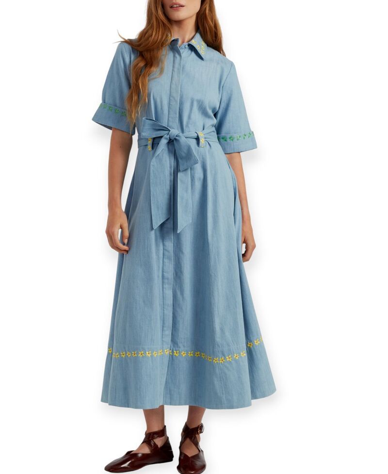 チンティアンドパーカー レディース トップス シャツ Chinti Parker Womens Chambray Buttercup Shirt Dresspring Blue ブルー
