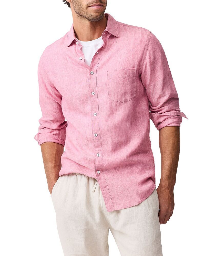 ロッドアンドグン メンズ トップス シャツ リネン Rodd Gunn Coromandelinen Shirt Orchid