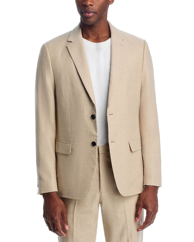 セオリー メンズ アウター ジャケット・ブルゾン スリムフィット ウール リネン Theory Chambers Linen Wool Slim Fit Suit Jacketan タン