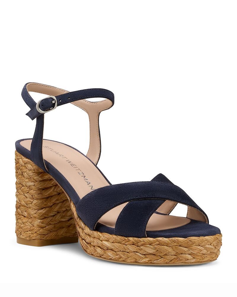 スチュアート ワイツマン レディース シューズ サンダル プラットフォーム Stuart Weitzman Womens Dayna 80 Espadrille Platform Sandals Nice BlueNatural ブルー