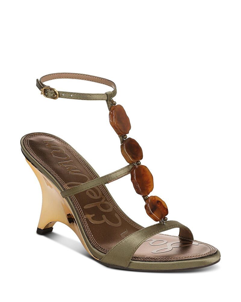 サムエデルマン レディース シューズ サンダル Sam Edelman Womens Massey Embellished Sandals Light Olive オリーブ