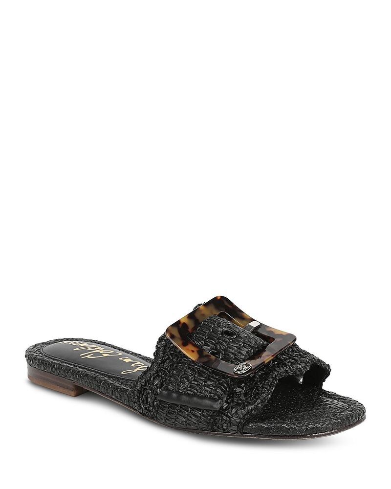 サムエデルマン レディース シューズ サンダル Sam Edelman Womens Bambi Buckled Woven Slide Sandals Black ブラック