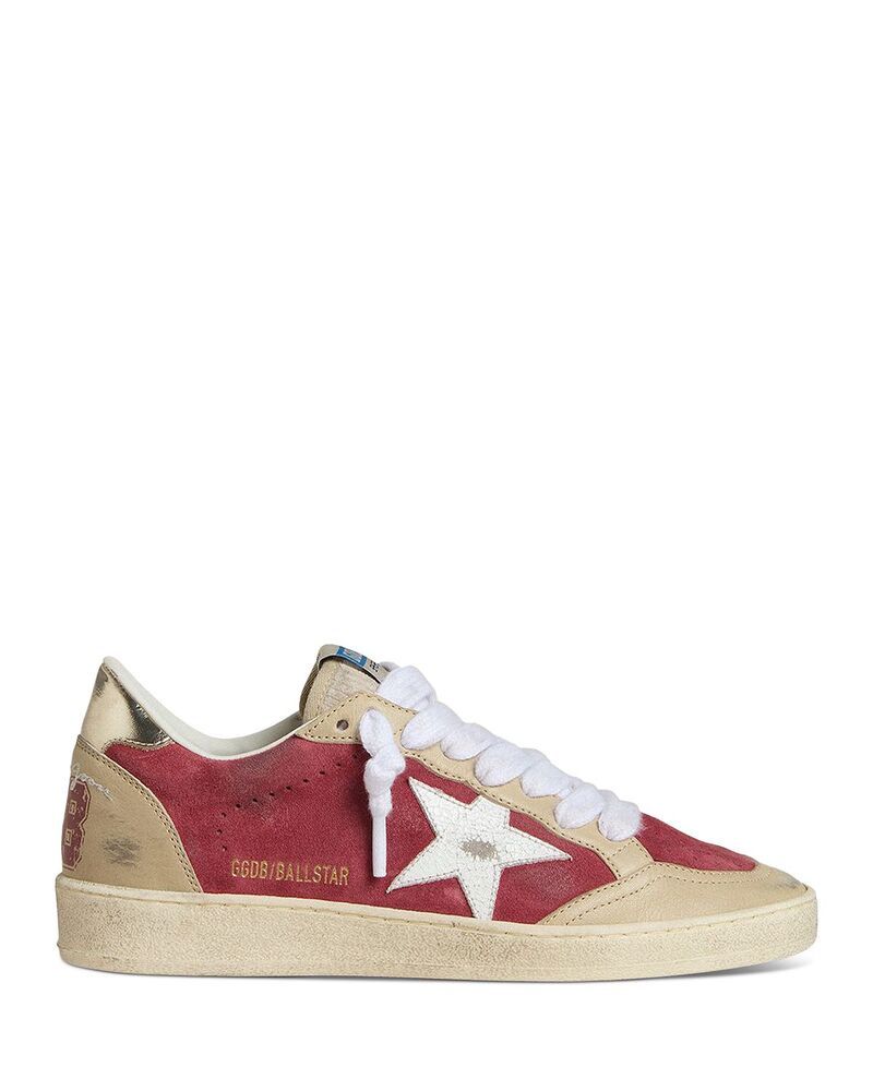 ゴールデングース レディース シューズ スニーカー スエード Golden Goose Womens Ballstar Suede Sneakers Red MagentaBeigeWhitePlatinum ホワイト