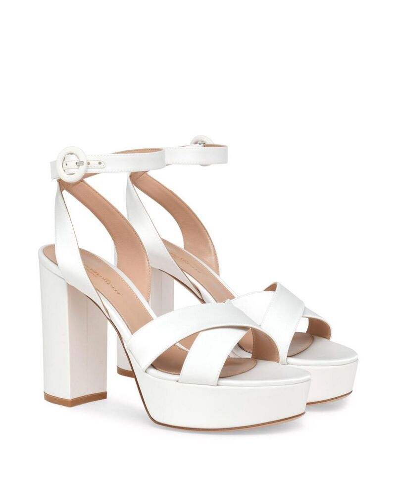 ジャンヴィト ロッシ レディース シューズ サンダル Gianvito Rossi Womensabrina Sandals White Satin ホワイト