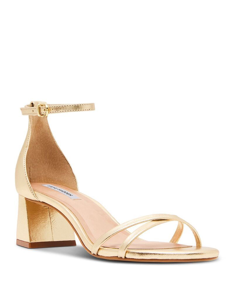 スティーブ マデン レディース シューズ サンダル STEVE MADDEN Womens Rae Sandals Gold Leather ゴールド