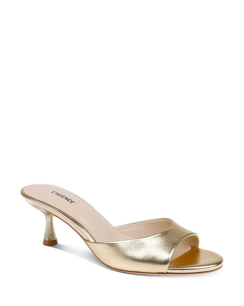 ラジャンス レディース シューズ サンダル LAGENCE Womens Arleen Slide Sandals Gold Leather ゴールド