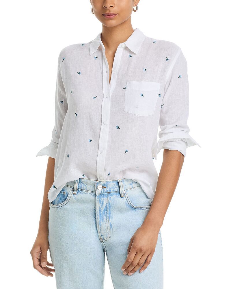レイルズ レディース トップス シャツ 刺繍 Rails Charli Embroidered Button Front Shirt Bluebell Carnations