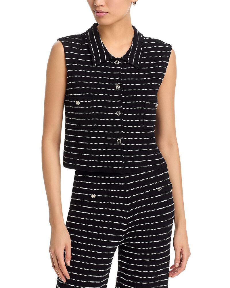 ミリー レディース トップス シャツ ニット MILLY Lainey Knitop Blackwhite ホワイト