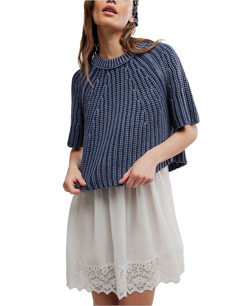 フリーピープル レディース アウター ニット・セーター Tシャツ Free People Amy Sweater Tee Navy Academy ネイビー
