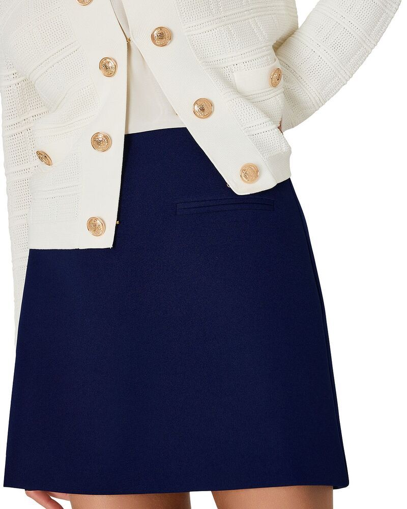 ミリー レディース ボトムスカート ミニ MILLY Lizzy Cady Mini Skirt Navy ネイビー