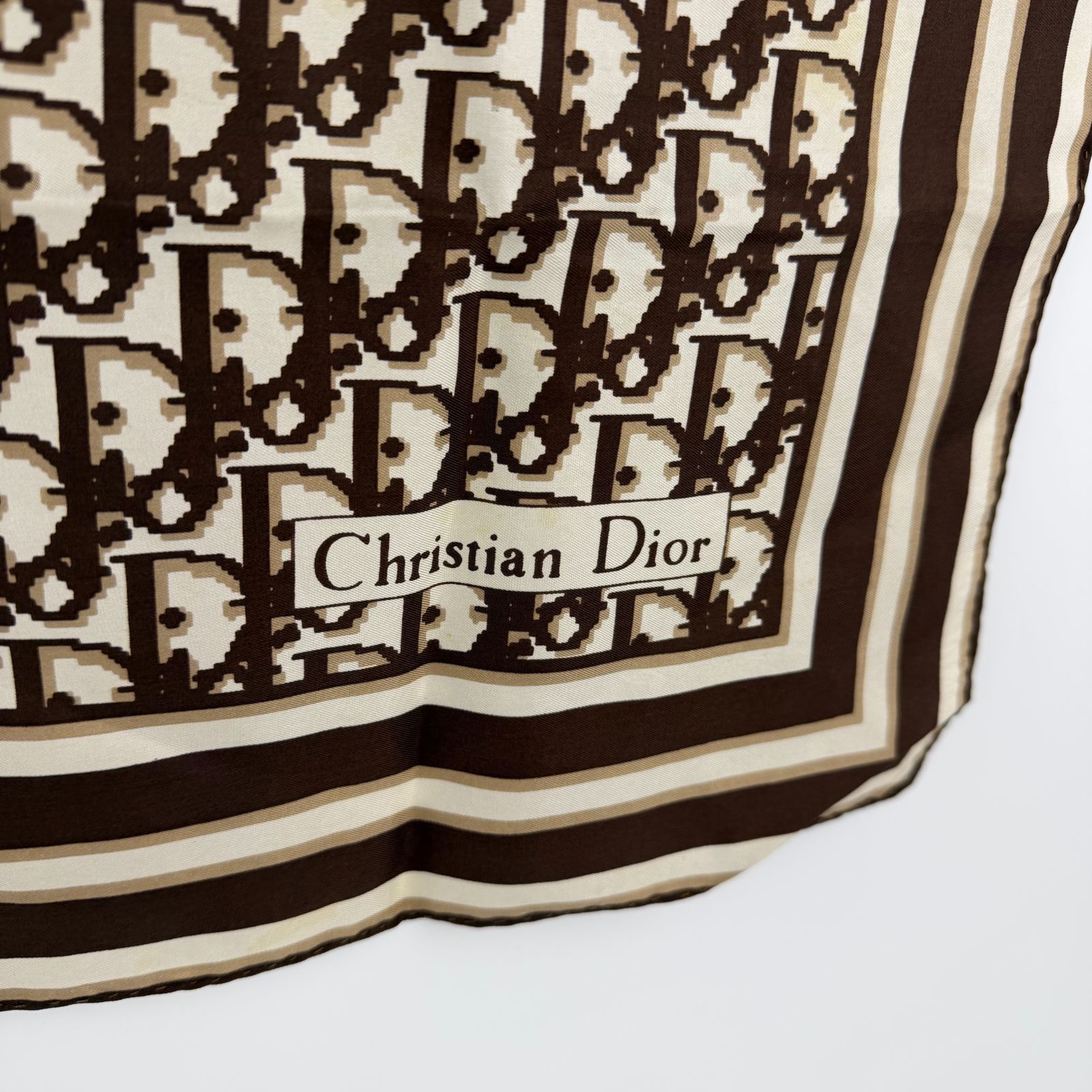 中古】Christian Dior クリスチャンディオール スカーフ ブラウン