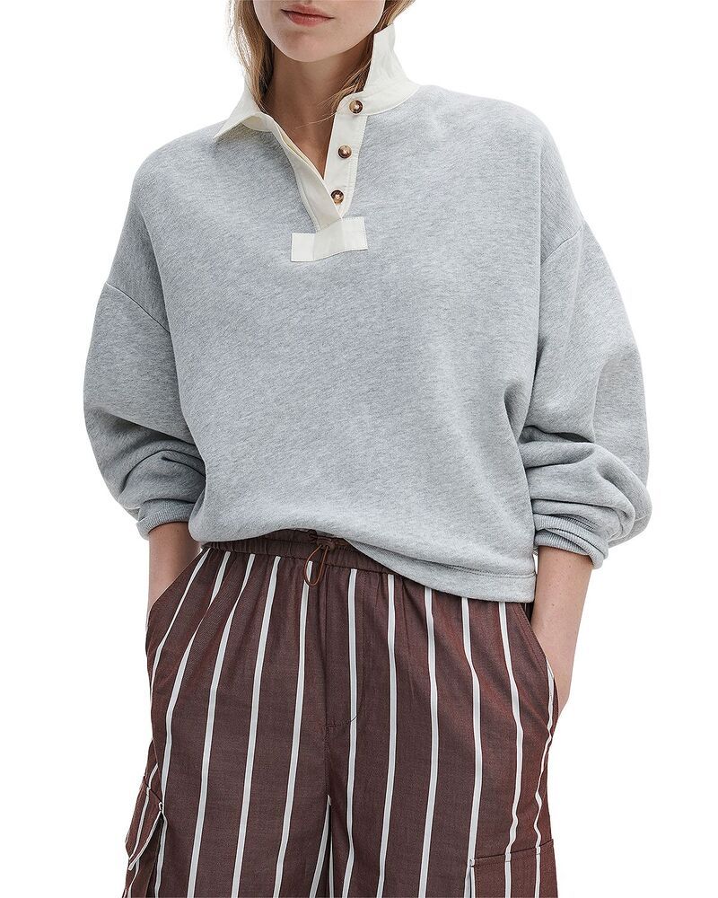 ラグアンドボーン レディース アウター パーカー・スウェット ヴィンテージ パイル シャツ rag bone Vintage Terry Oversized Sweatshirt Heather Gray グレー