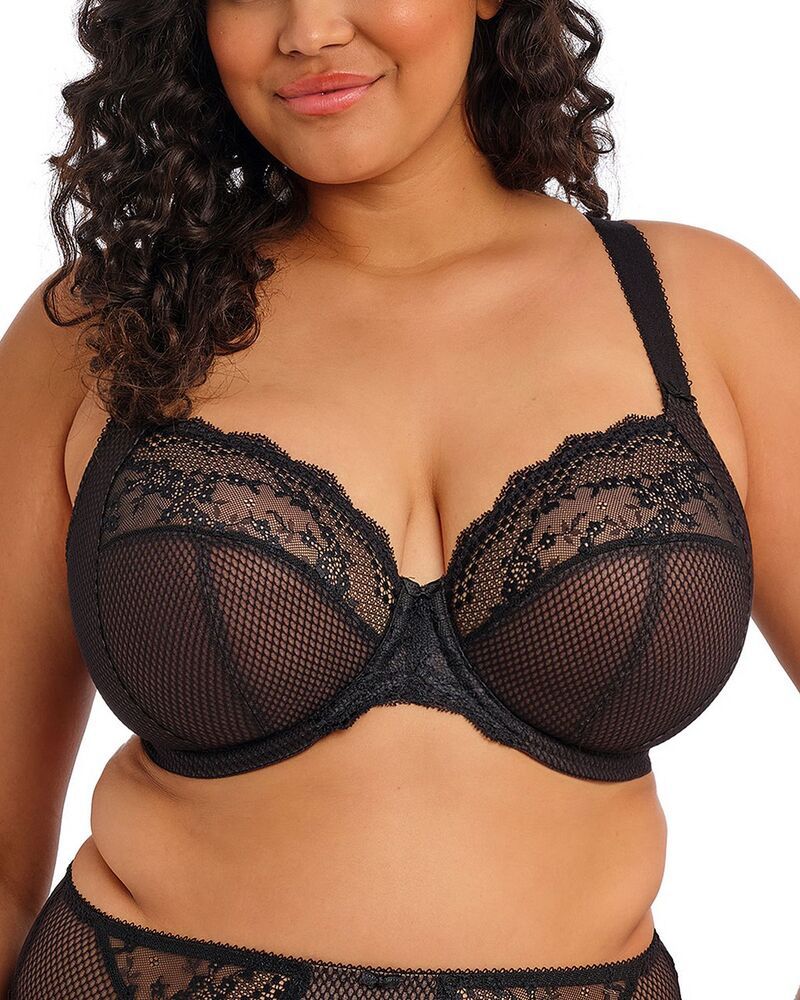 エロミ レディース アンダーウェア ブラジャー Elomi Charley Underwire Plunge Bra Black ブラック