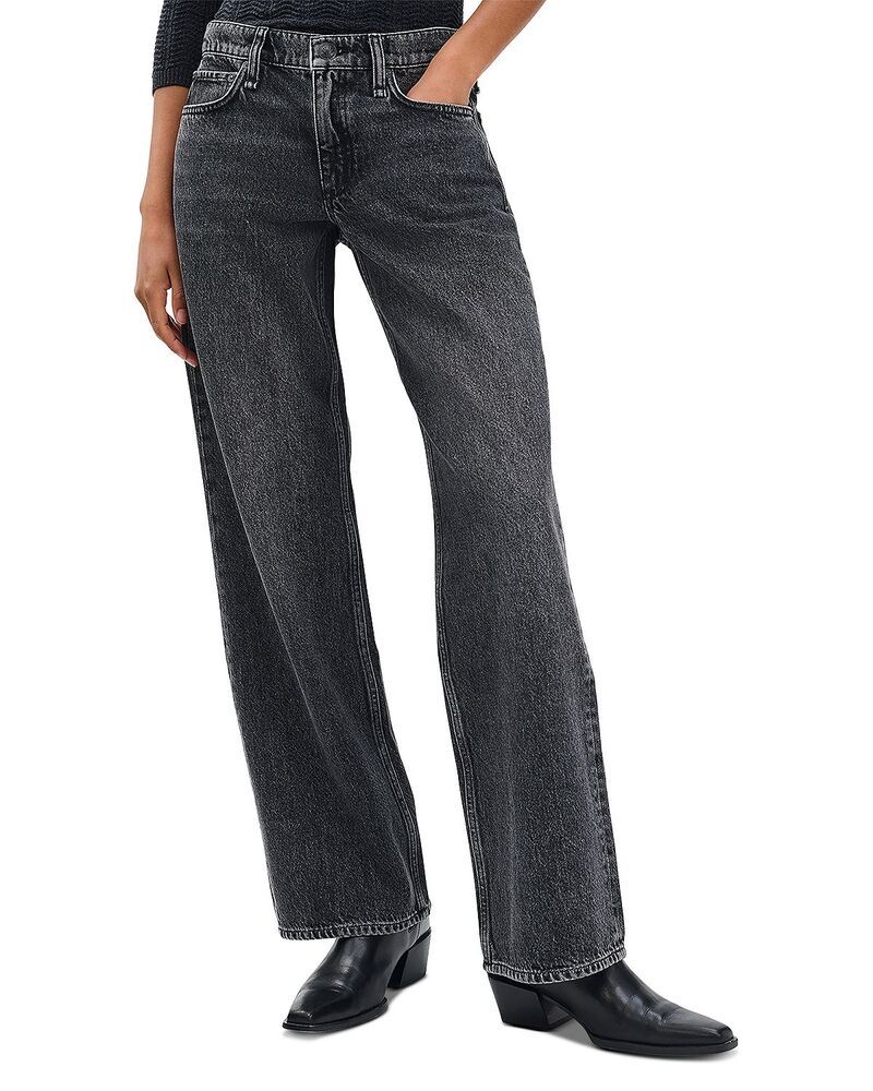 ラグアンドボーン レディース ボトムス デニムパンツ ローライズ ジーンズ rag bone Saige Low Rise Relaxed Straight Jeans Charcoal チャコール