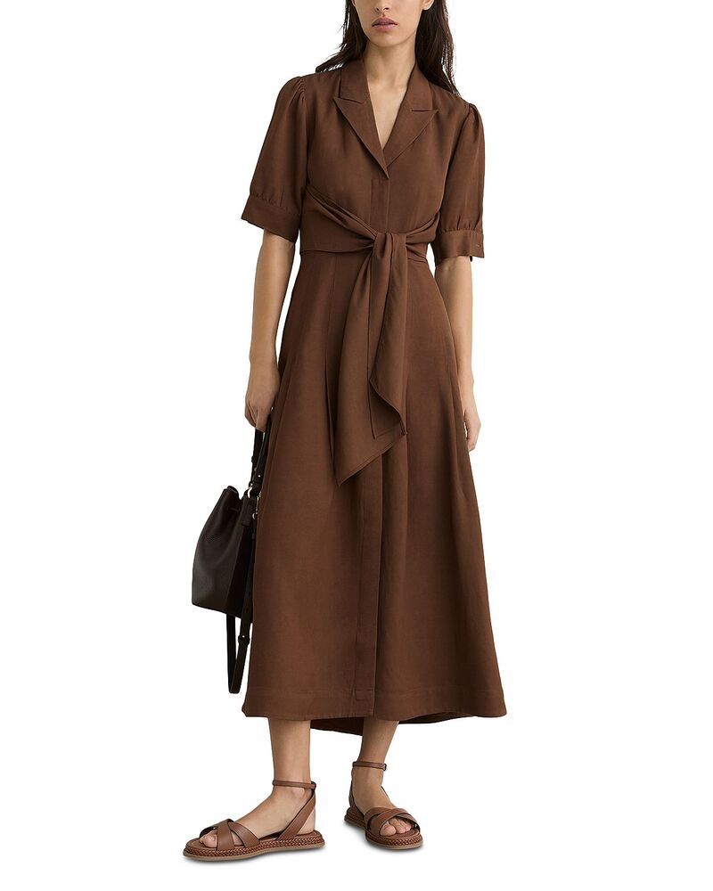 レイス レディース トップス ワンピース REISS Tessera Button Front Dress Rust Orange オレンジ